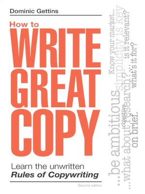 cover image of How To Write Great Copy